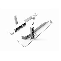 Біле кріплення передньої панелі на 1 КРУГЛИЙ релінг M02011(H03) для внут - го ящика