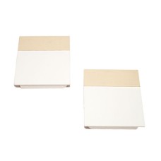 Накладки підйомного ліфта SQ білі + смуга матовий нікель SQJS01C комплект ліва + права