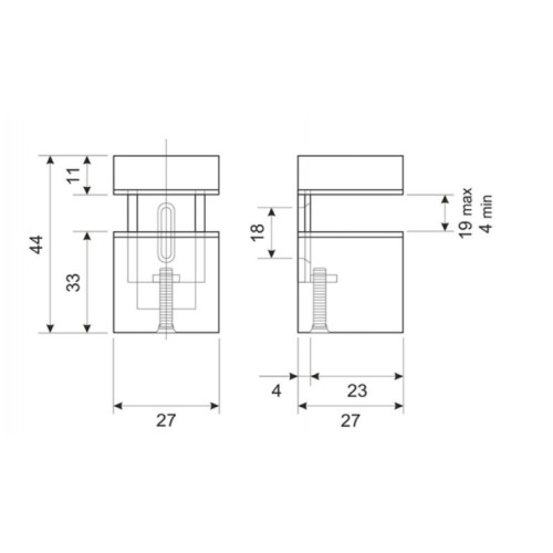 Кріплення для полиць "Пелікан" PL 01 G2 A хром - 15581