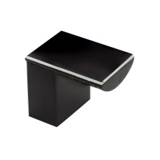 Меблева ручка KL 35M BLKМ/AL чорний матовий/алюміній ручка-кнопка DC (SL)