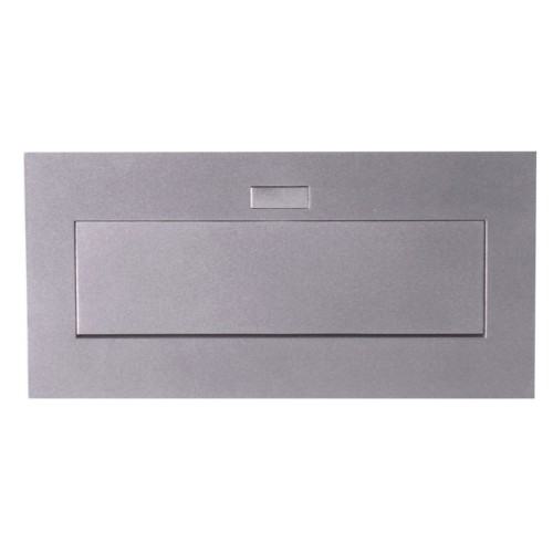 Блок врізний на 2 розетки + 2 USB з підйомною кришкою алюміній - 120522