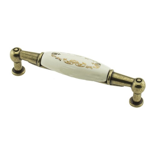 Меблева ручка DP 213/96 G4/MLK3 бронза стара/золотий орнамент (DP 21/96 G4/03M) ручка-дуга DC (SL) - 19241