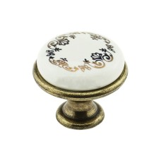 Меблева ручка DG 193G4/MLK3 бронза стара/золотий орнамент (DG 19 G4/03M) ручка-кнопка DC (SL)