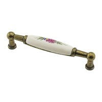 Мебельная ручка DP 216/96 G4/MLK6 бронза старая/роза красная (DP 21/96 G4/06M) ручка-дуга DC (SL)