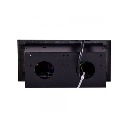 Блок врізний на 3 розетки з підйомною кришкою чорний - 120520