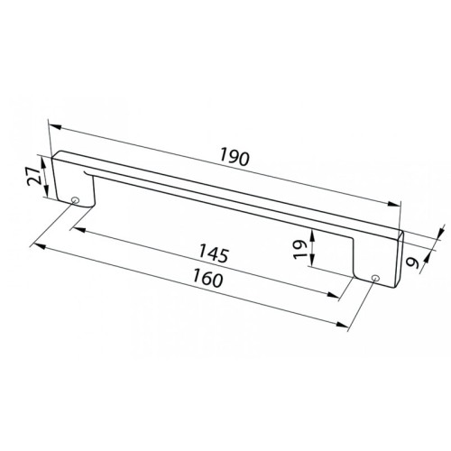 Меблева ручка D-705/160 BLKM чорний матовий ручка-дуга DC (SL) - 17650