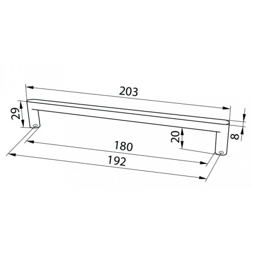 Меблева ручка DL 42/192 G2 хром ручка-дуга DC (SL) - 84006