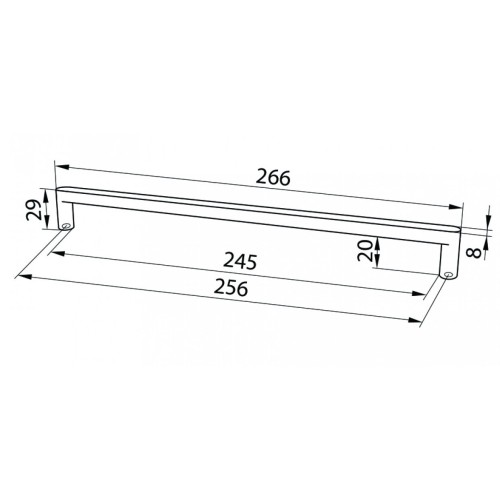 Мебельная ручка DL 42/256 G2 хром ручка-дуга DC (SL) - 84011