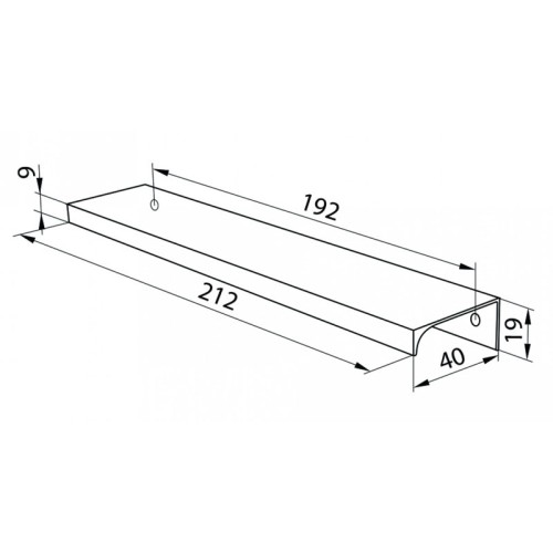 DV-002A/192 L-212 G2 хром ручка профільна ДС СтандартЛайн - 92666