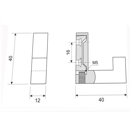 Гачок меблевий WL 01 G2 хром DC SL-17616