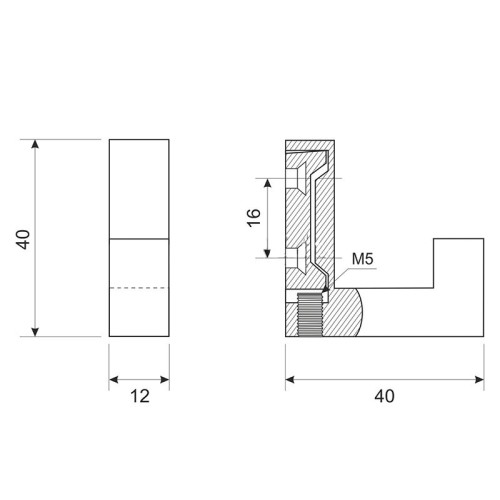 Гачок меблевий WL 01 G5 нікель матовий сатин DC SL-17617