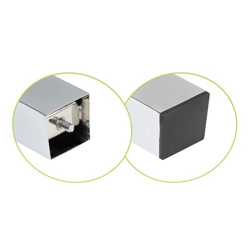 Опора для стола 710 60*60 мм квадратная G2 хром стальное верхнее крепление NG 710-KW 1 DC SL - 15459