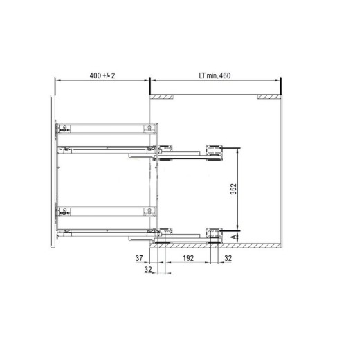 Корзина боковая cargo mini 150 L-450 метал хром VARIANT MULTI Rejs (без направляющих) WE03.7319.01.001 - WE03.7319.01.001