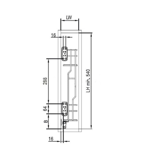 Корзина боковая cargo mini 200 L-450 метал графит VARIANT MULTI Rejs ( без напрямних )  WE03.7419.01.924 - WE03.7419.01.924