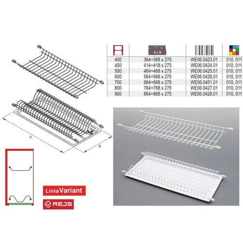Сушка белая дл. шкафа 600 мм Rejs STANDART1 без поддона WE06.1626.01.010 - WE06.1626.01.010