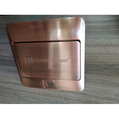 Розетка врізна для підлоги із заземленням +2USB - EH-F007