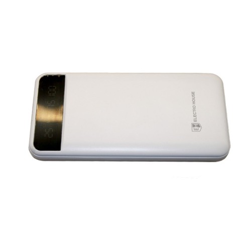 Power Bank EH-P-01-W 10000 mAh з ліхтариком та Type-C, білий - EH-P-01-W