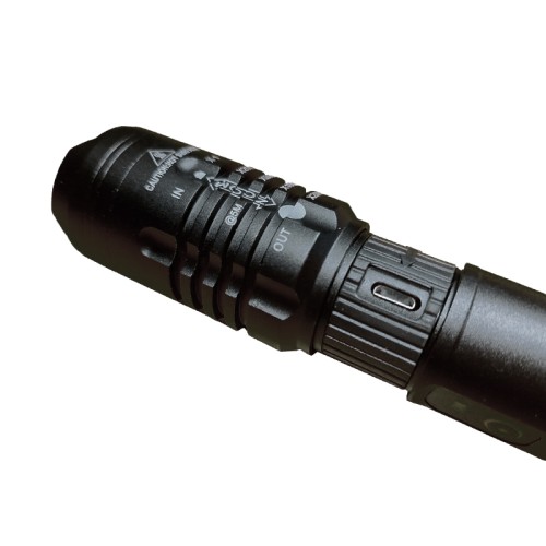 Тактичний світлодіодний ліхтарик EH-FL-B10 з акумулятором, чорний - EH-FL-B10