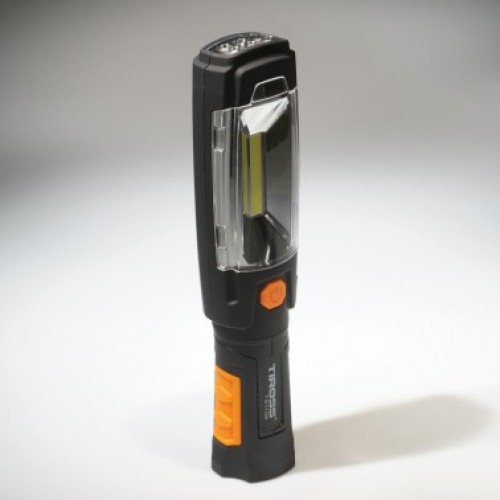 Фонарик оранжевый ручной с крючком - TS-1108