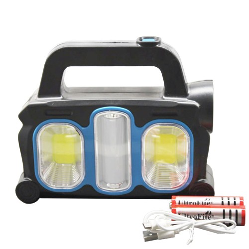 Ліхтарик з акумулятором та сонячною батареєю EH-FLSB-02, синій - EH-FLSB-02