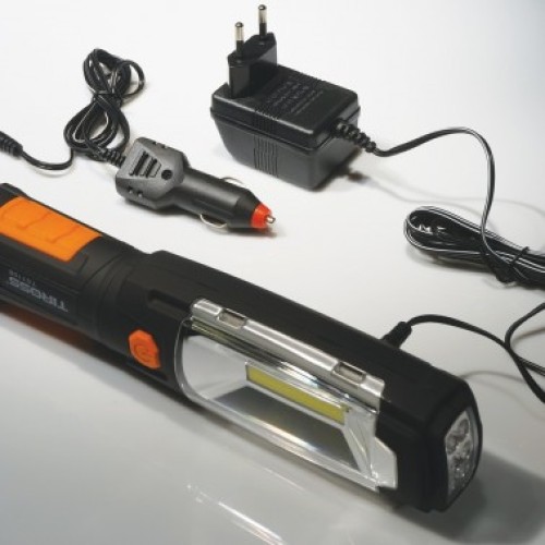 Фонарик оранжевый ручной с крючком - TS-1108