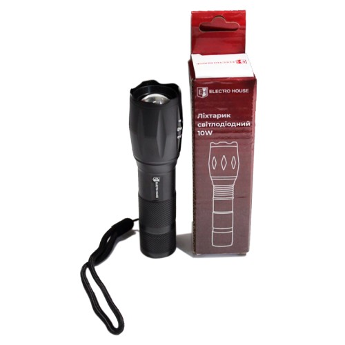 Світлодіодний ручний ліхтар EH-FL-10W, 10 Вт, чорний - EH-FL-10W