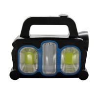 Ліхтарик з акумулятором та сонячною батареєю EH-FLSB-02, синій