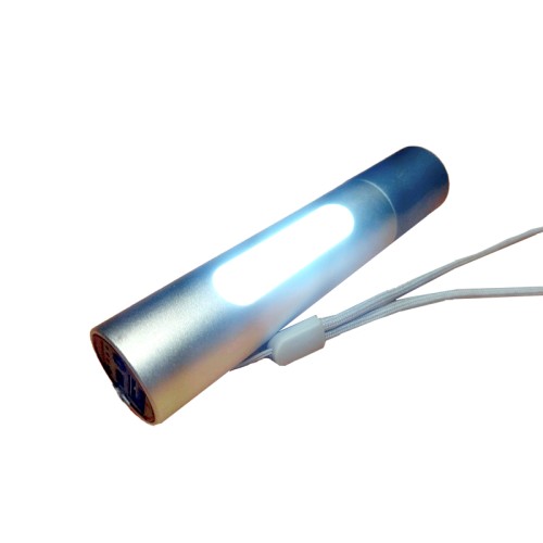 Ліхтарик з бічним світлом та акумулятором EH-FL-G10, сірий - EH-FL-G10