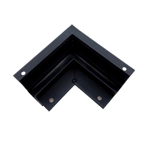 Кут трекової магнітної рейки врізний горизонтальний Чорний - EH-TMA-03h