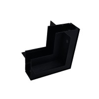 Кут трекової магнітної рейки вертикальний врізний Чорний