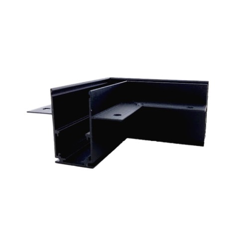 Кут трекової магнітної рейки врізний горизонтальний Чорний - EH-TMA-03h