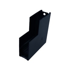 Кут трекової магнітної рейки накладний вертикальний Чорний