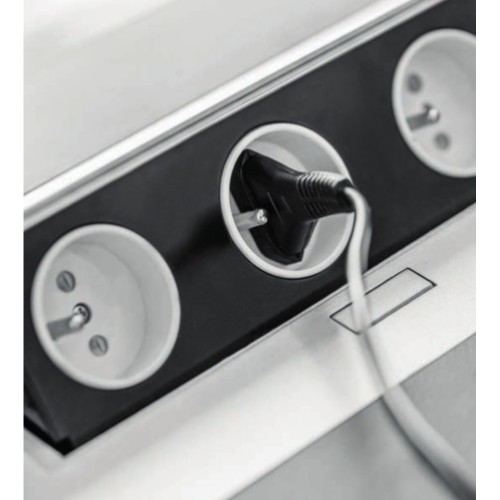 Подовжувач для офісу на 3 розетки із заземленням French алюміній - AE-PB03GU-53