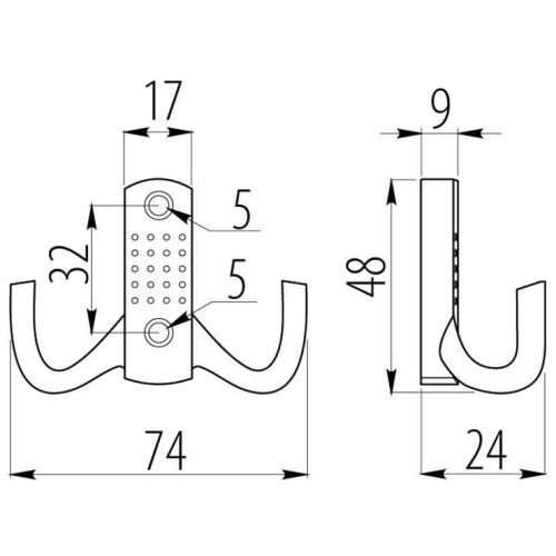 Гачок меблевий B0-K23 Бронза - WZ-B0-K23-04