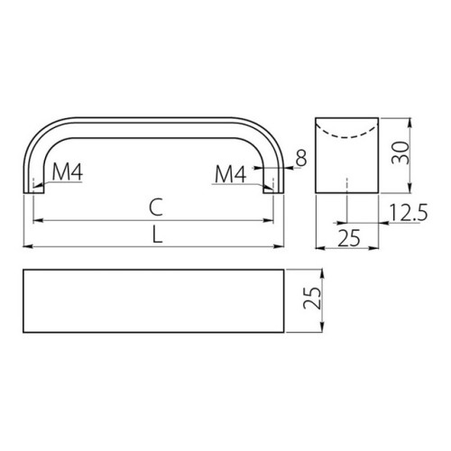 Ручка UA-347 256 Алюміній - UA-00-347256