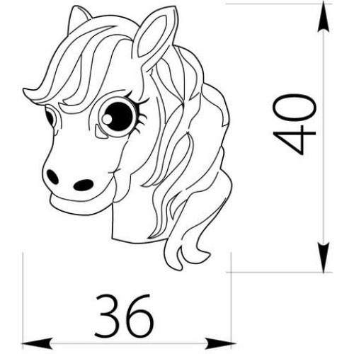 Ручка дитяча гумовий конячка - um-kid-w-001