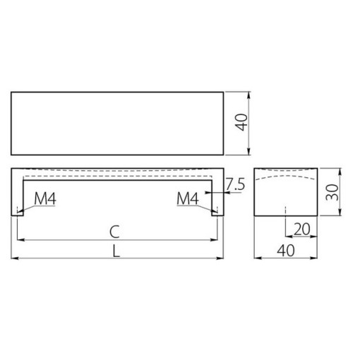 Ручка UZ-92 160 мм Хром - uz-92-160-01