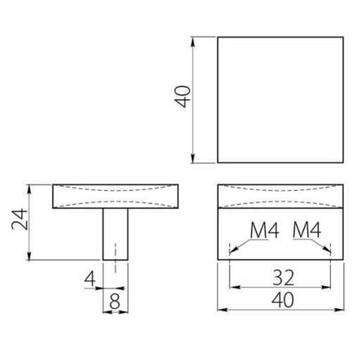 Ручка UZ-40 сатин - uz-40-032-02