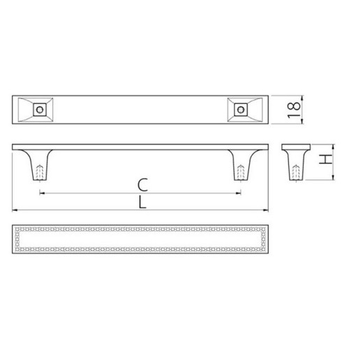 Ручка LUCCA 224 мм Хром - uz-lucca224-01