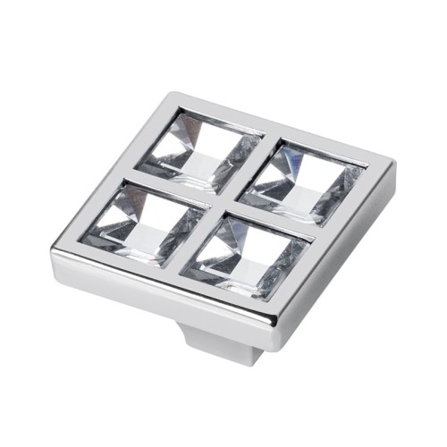 Ручка кнопка UZ-02C хром - uz-02cf27-01