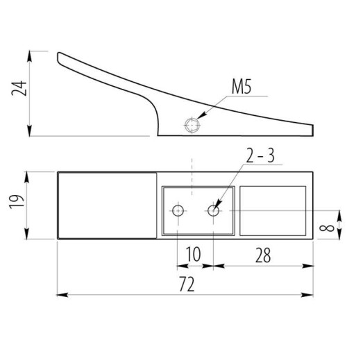 Гачок меблевий 804 Хром - WZ-804-20-01