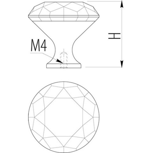 Ручка меблева Crystal Palace CRPB d30 Chrome - gz-crpb30-01