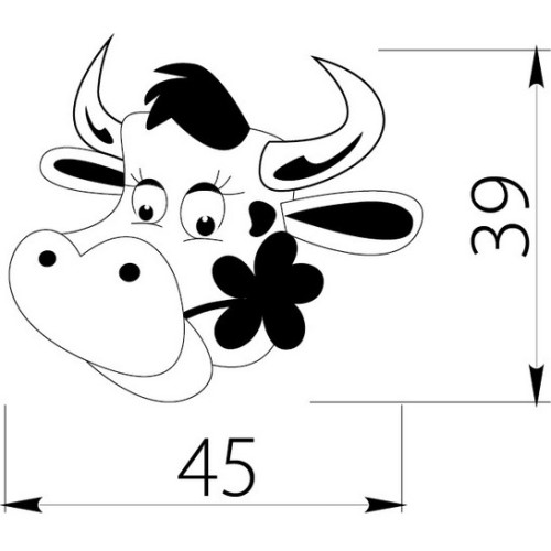 Ручка детская резиновая коровка - um-kid-t-001