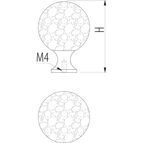 Ручка меблева Crystal Palace CRPС (d 30 Хром + Кристал) - GZ-CRPC30-01