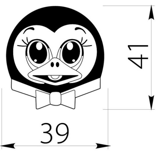 Ручка дитяча гумовий пінгвін - um-kid-y-001