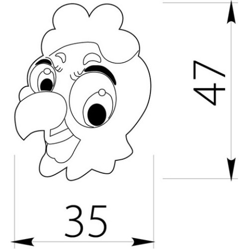 Ручка дитяча гумова курка - um-kid-o-001