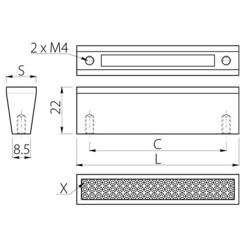 Ручка UZ-CRA 128 мм Хром - uz-cra128-а1