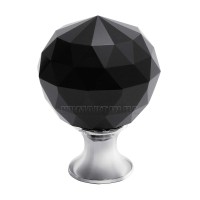 Ручка меблева Crystal Palace CRPA d 30 Хром - Чорне скло