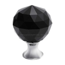 Ручка меблева Crystal Palace CRPA d 30 Хром - Чорне скло