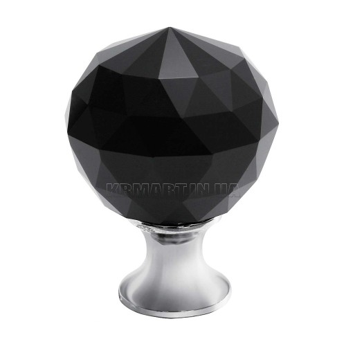 Ручка меблева Crystal Palace CRPA d30 Хром - Чорне скло - gz-crpa30-a1